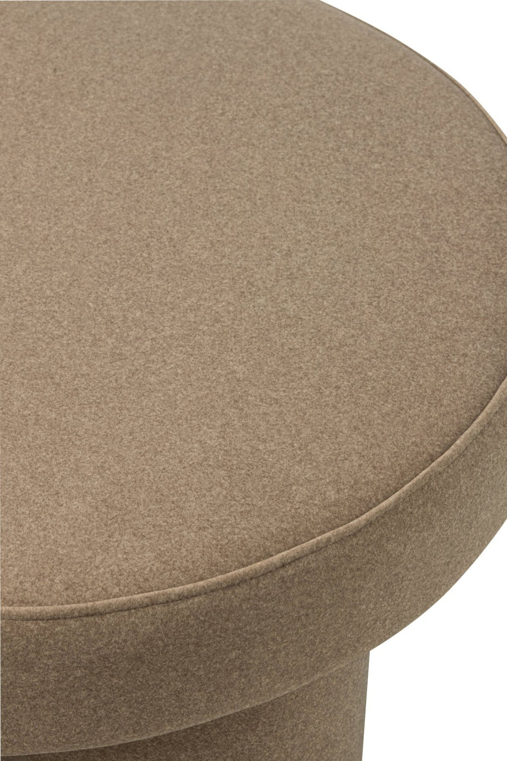 J-Line Poef met poten - multiplex/stof - beige - large