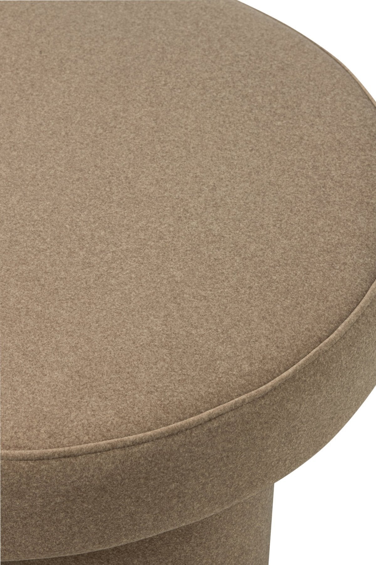 J-Line Poef met poten - multiplex/stof - beige - large