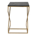 Bijzettafel 40x40x55 cm Goudtligig ijzer plantentafel