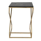 Bijzettafel 40x40x55 cm Goudtligig ijzer plantentafel