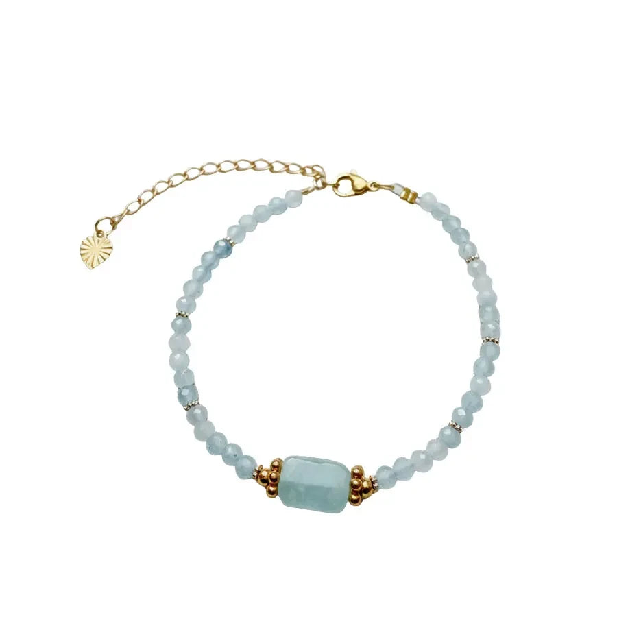 Louiz Armband met Blauwe Edelsteen Aquamarijn