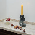 Designer kaarsenhouder zwart marmer
