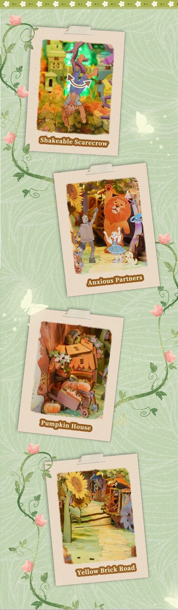 Tonecheer, DIY Book Nook, Dorothy's Journey, TQ139, 19x10x25,6cm