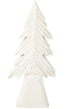 J-Line Gebeeldhouwde boom - paulowniahout - gebroken wit - large