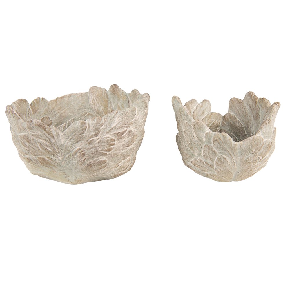 Bloempot Vleugels Ø 20x13 cm Grijs Steen Bloempot Binnen