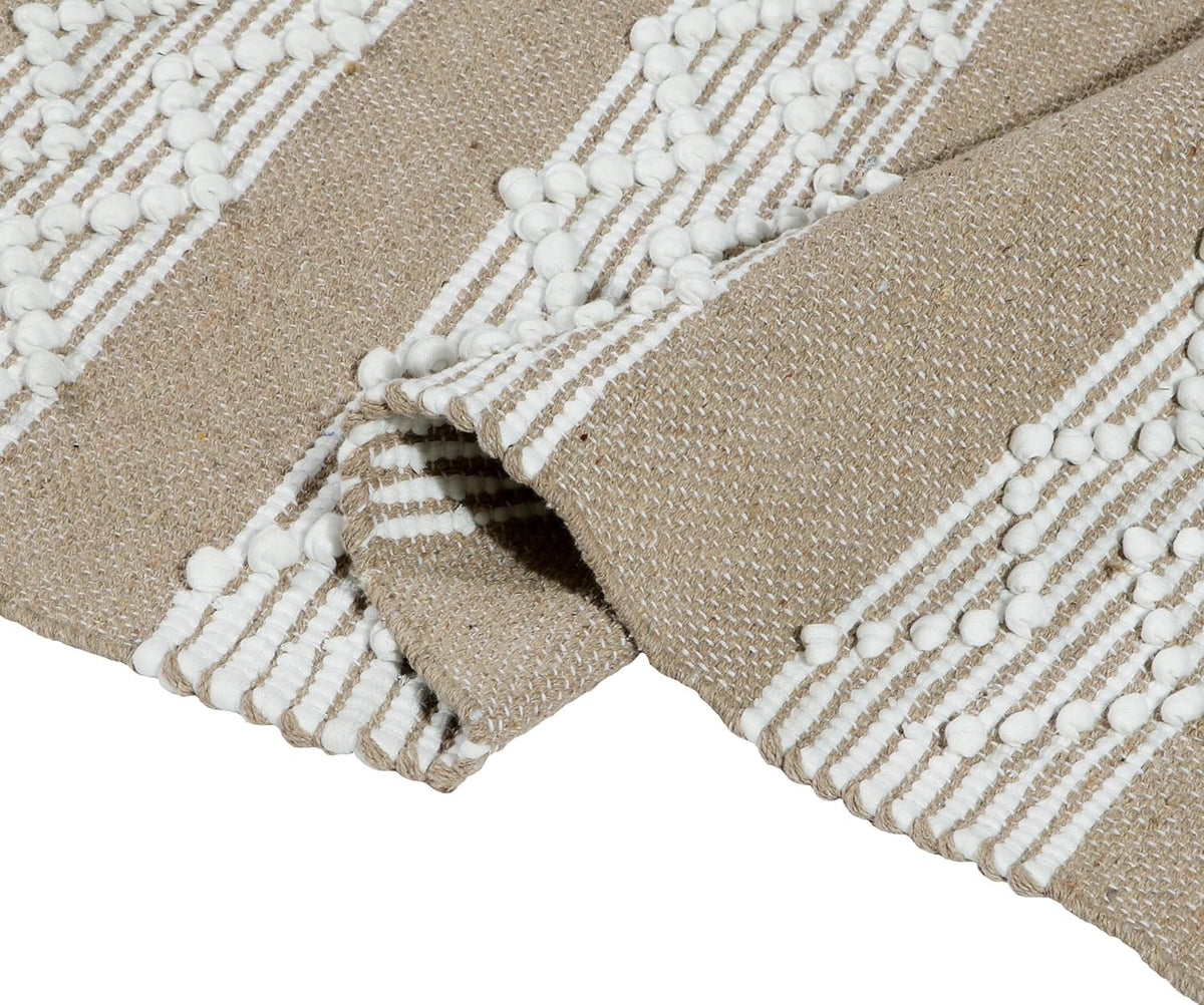 Handgeweven katoenen vloerkleed – exportkwaliteit – 2x5 ft (60x152 cm)