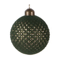 Kerstbal Ø 8x9 cm Groen Glas