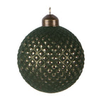 Kerstbal Ø 8x9 cm Groen Glas