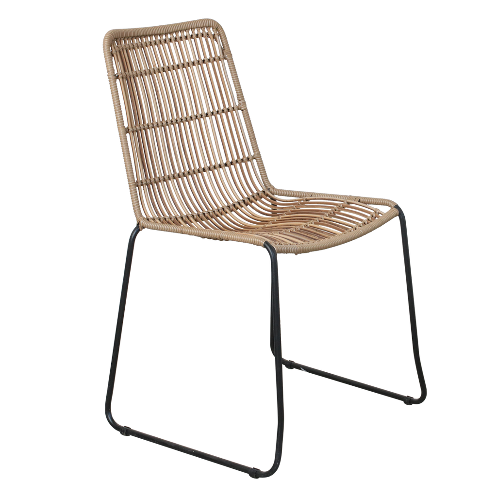 Jane slim tuinstoel naturel - 45x42x86 cm