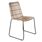 Jane slim tuinstoel naturel - 45x42x86 cm