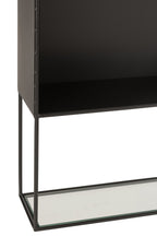 J-Line Rek Seen Metaal/Glas Zwart