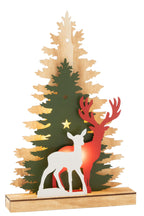 J-Line Deco Winter Led Rendier Bomen Hout Mix