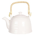 Theepot met Filter 800 ml Wit Porselein Theekan
