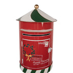 Kerstdecoratie Beeld Brievenbus Ø 24x58 cm Rood Metaal