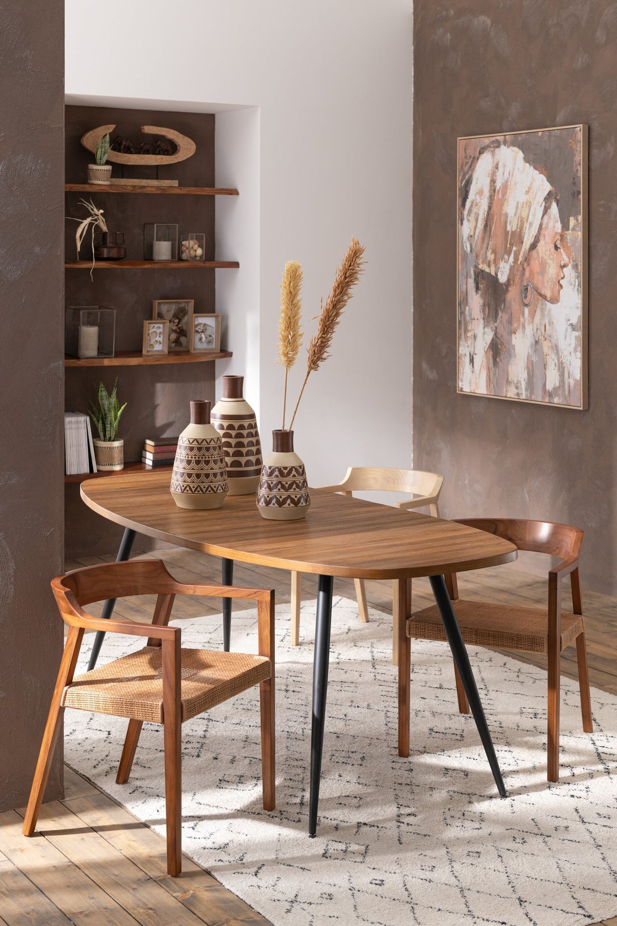 J-Line stoel Emma - hout - bruin