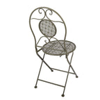 Bistroset Bistrotafel Bistrostoel 3-delig Ø 60x70 / 50x40x93 cm Groen Metaal