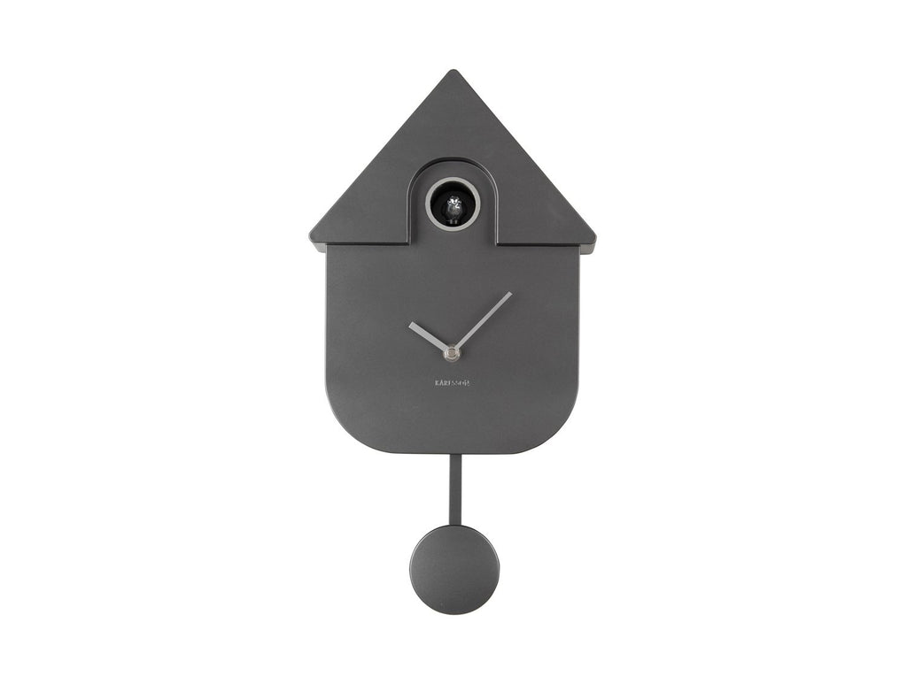 Wandklok Modern Koekoek Metallic