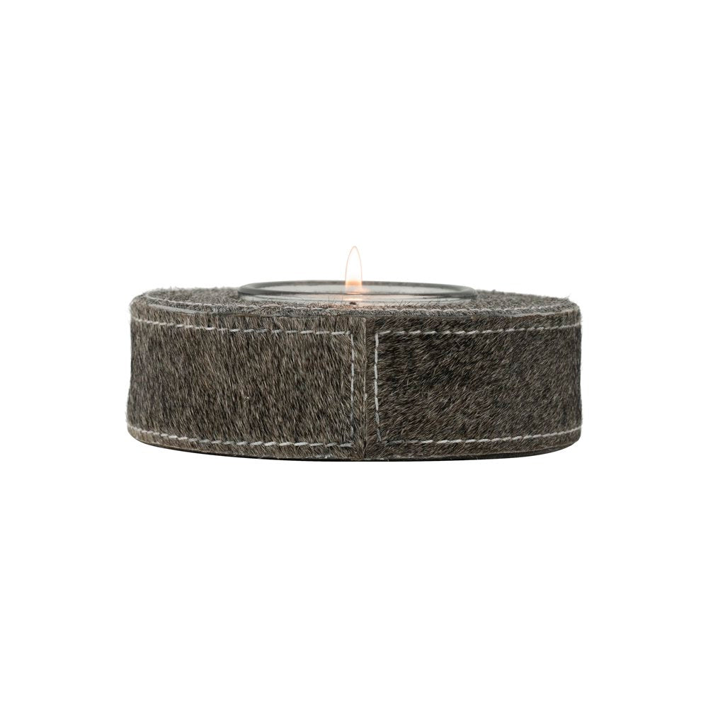 Windlicht koe grijs 13cm*