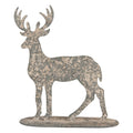 Decoratie Beeld Rendier 17x8x18 cm Grijs Metaal