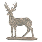 Decoratie Beeld Rendier 17x8x18 cm Grijs Metaal