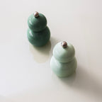 Peper/zoutmolen H12cm groen Betty - Set van 2