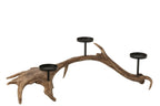 J-Line kaarshouder Antlers - polyresin - bruin - L
