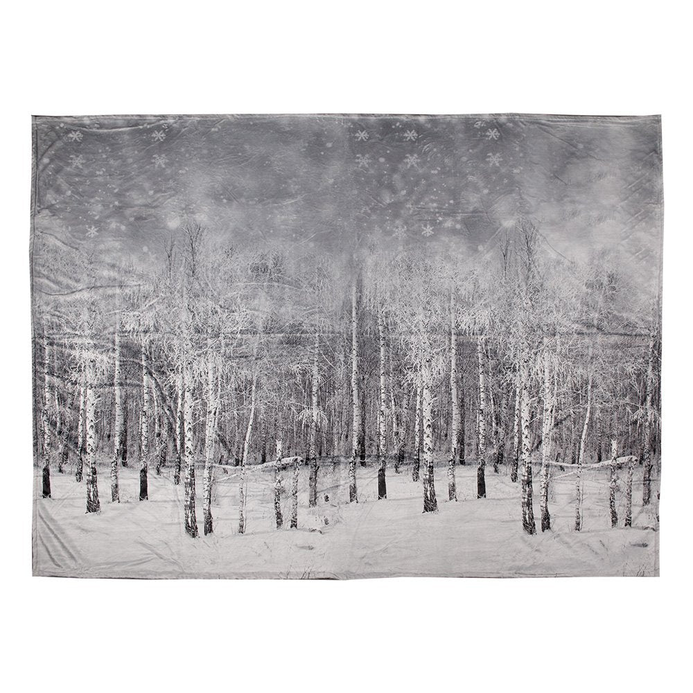 Plaid 130x170 cm Grijs Polyester Boom Deken