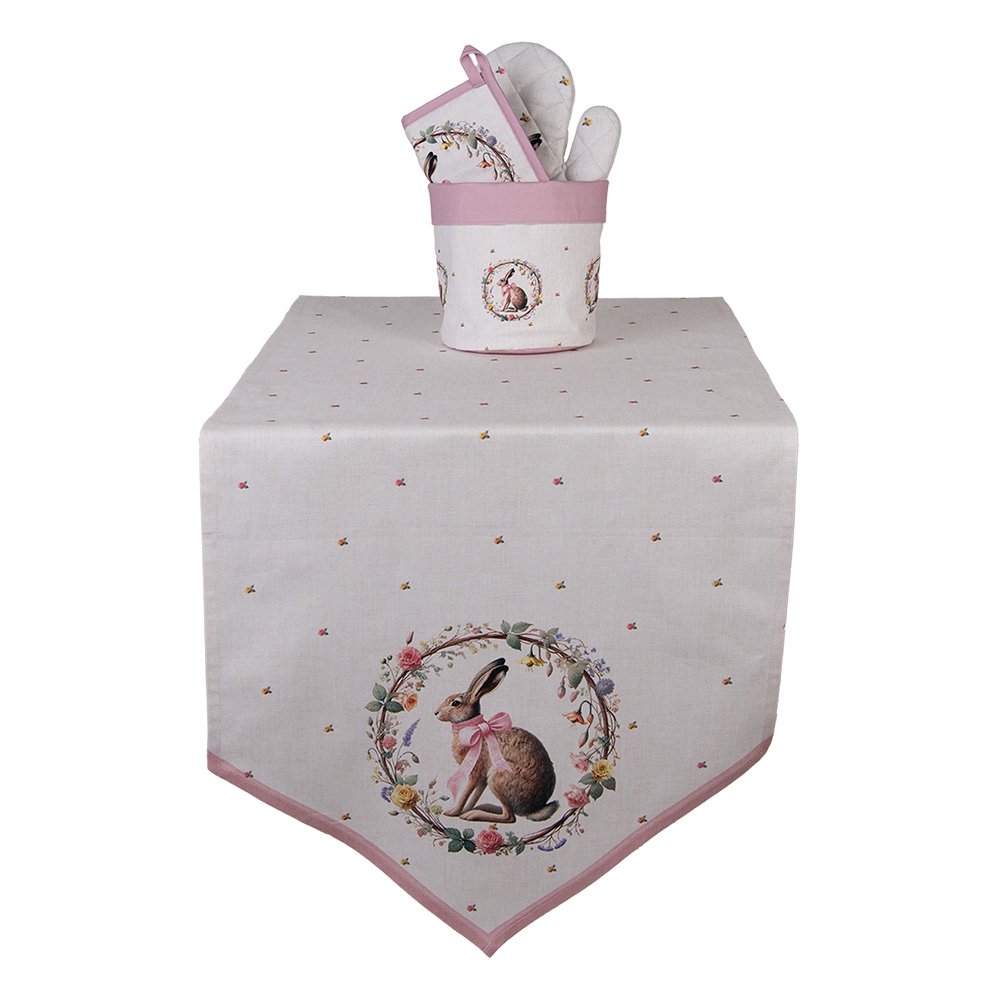 Tafelloper 50x160 cm Beige Katoen