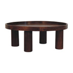 Massief houten Crescent Kastanje salontafel, bruin