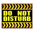 Tekstbord 25x20 cm Zwart Geel IJzer Wandbord