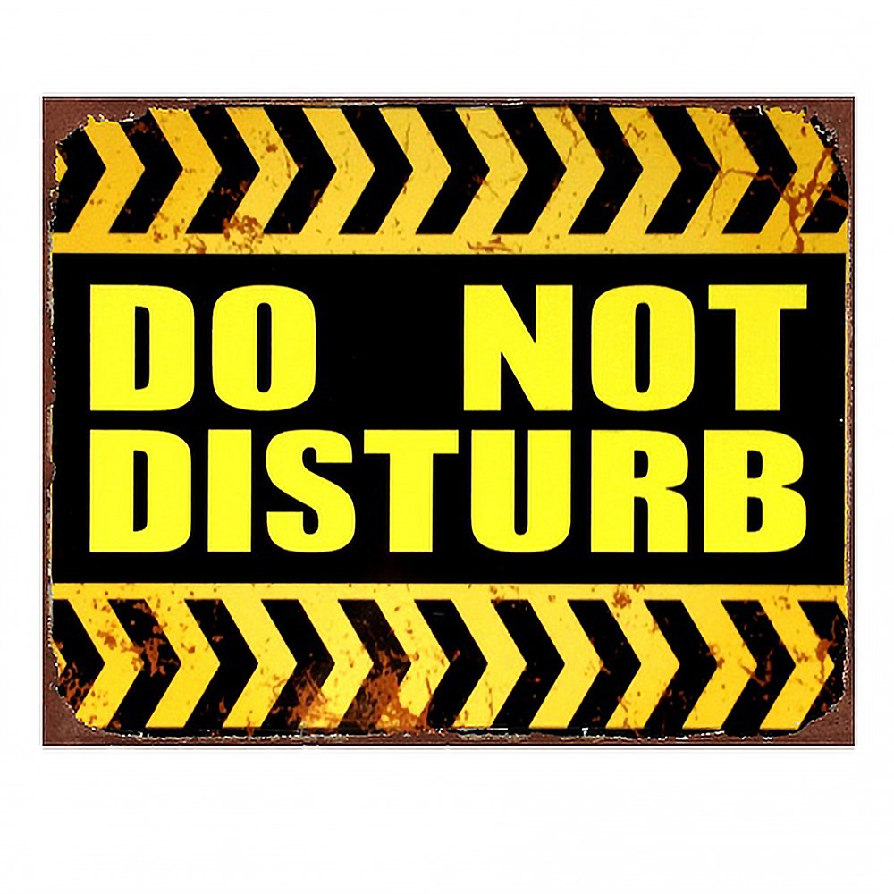 Tekstbord 25x20 cm Zwart Geel IJzer Wandbord