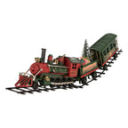Kerstdecoratie Beeld Trein 42x5x12 cm Groen Metaal