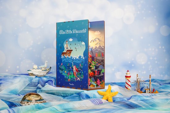Tonecheer, DIY Book Nook, The Little Mermaid Bookend, TQ112, 18,2x8x24,5cm