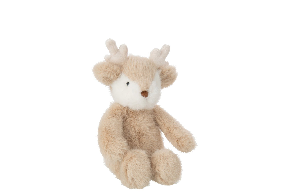 J-Line knuffel Rendier - polyester - beige - small