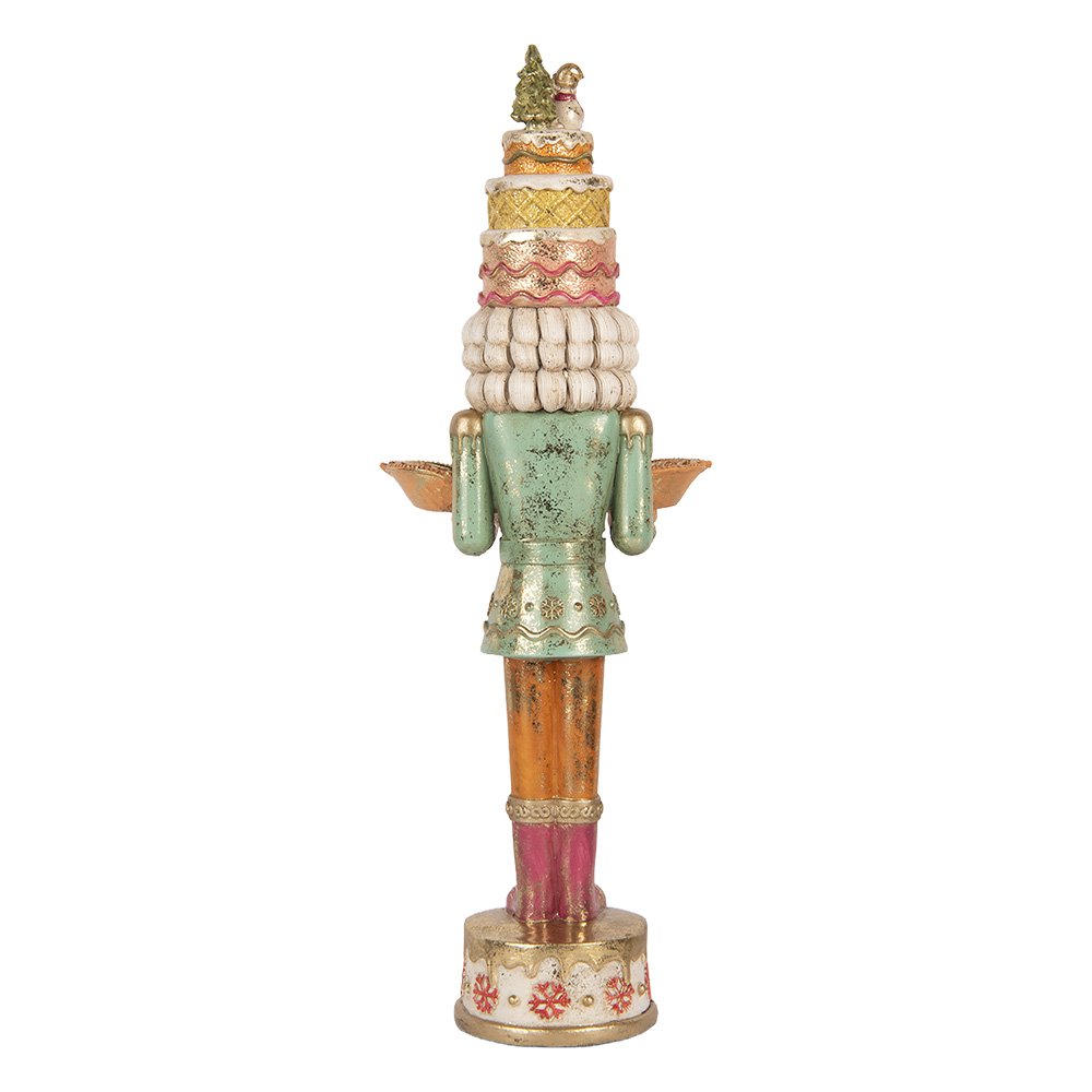 Kerstdecoratie Beeld Notenkraker 15x15x41 cm Bruin Kunststof