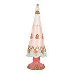 Kerstdecoratie Beeld Kerstboom Ø 10x30 cm Roze Kunststof