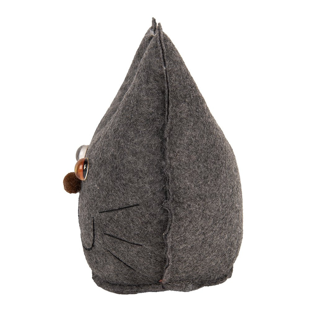 Deurstopper Kat 20x14x22 cm Grijs Synthetisch