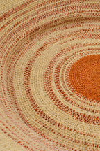 J-Line schaal Decoratief Gestreept - zeegras - naturel/oranje