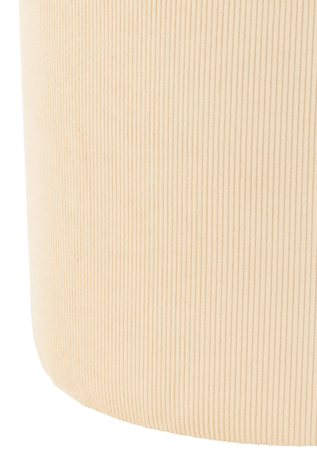 J-Line poef - ribfluweel/textiel - creme