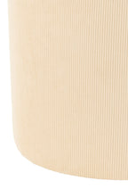 J-Line poef - ribfluweel/textiel - creme