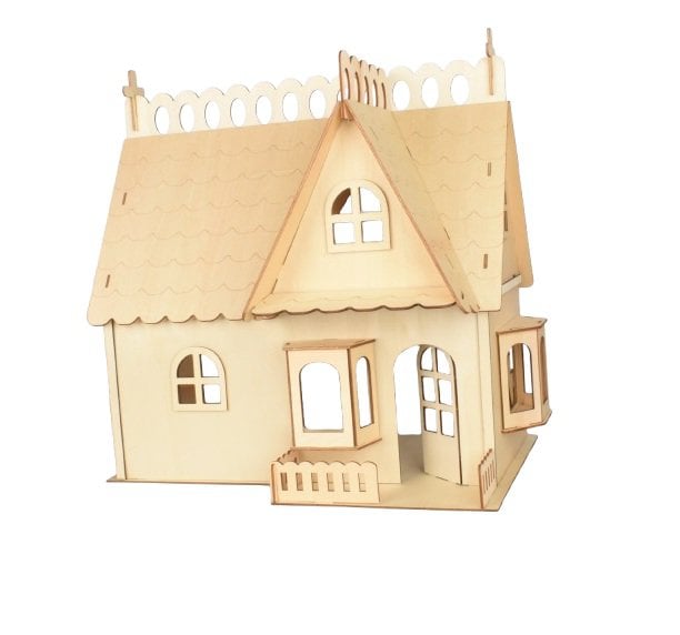 Bouwpakket Poppenhuis 'Huis met Dakkapel' 1:12