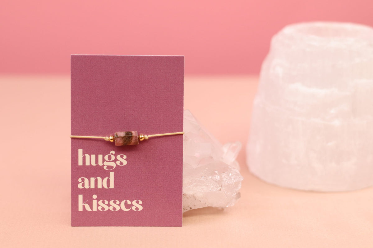 Armband Message - hugs & kisses