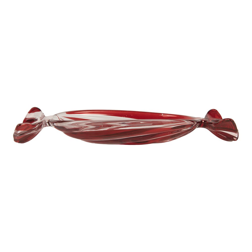 Decoratie schaal 23x11x4 cm Rood Glas