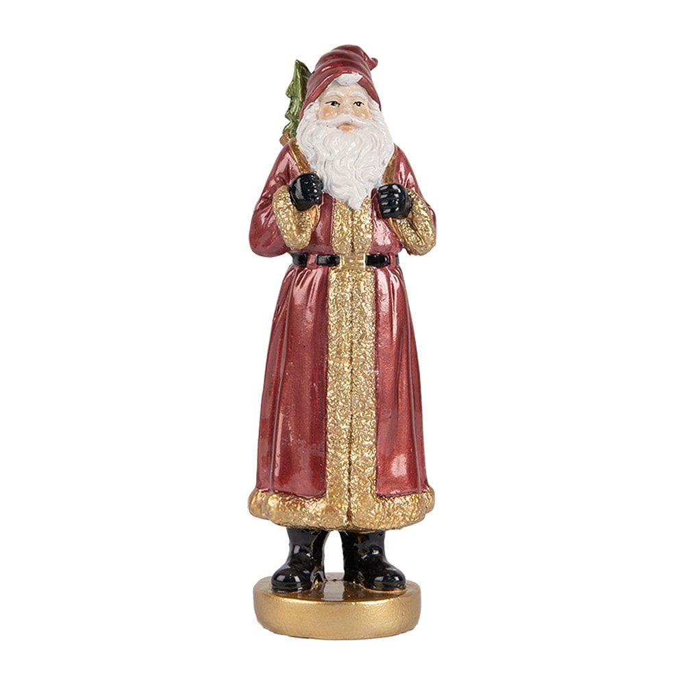 Kerstdecoratie Beld Kerstman 6x5x15 cm Rood Kunststof