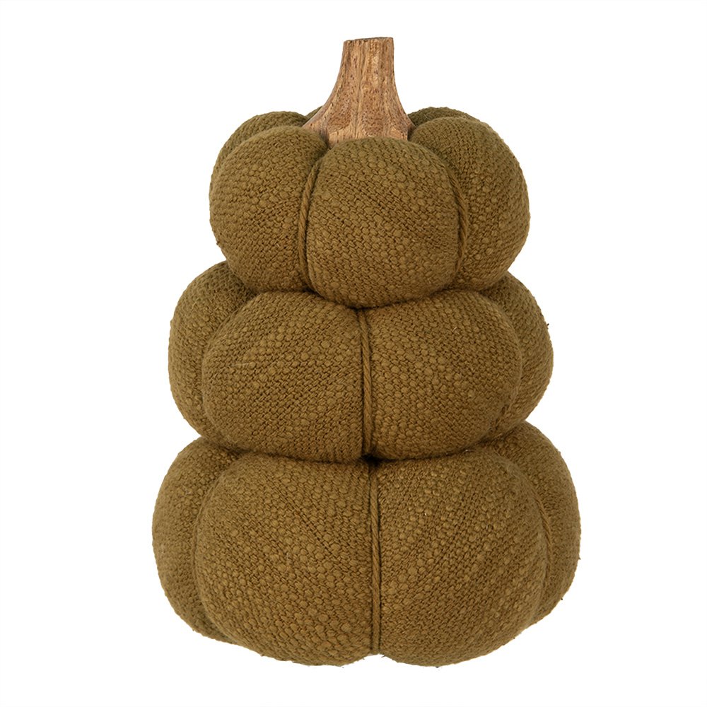 Decoratie Pompoen Ø 13x18 cm Groen Polyester