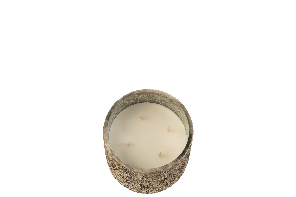 J-Line geurkaars Luxuria - Cookie Crunch - glas - brons - medium - 60U