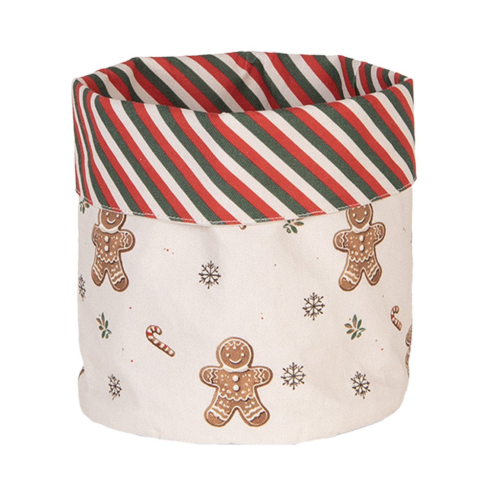 Broodmand Ø 15x16 cm Beige Katoen Gingerbread man