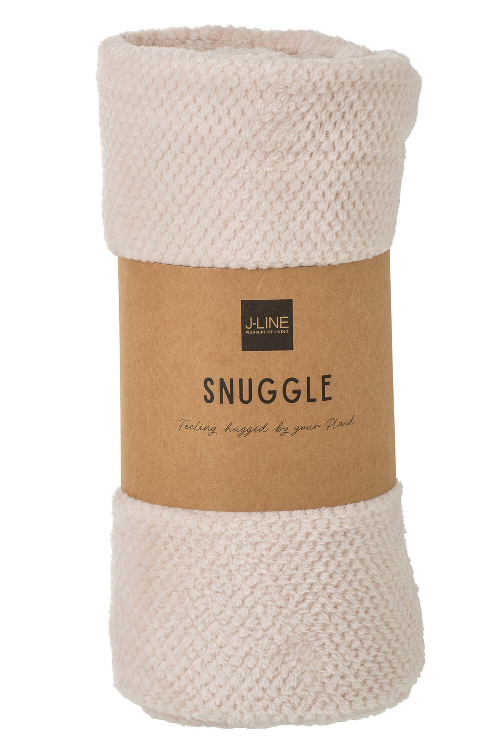 J-Line deken Snuggle - polyester - lichtroze