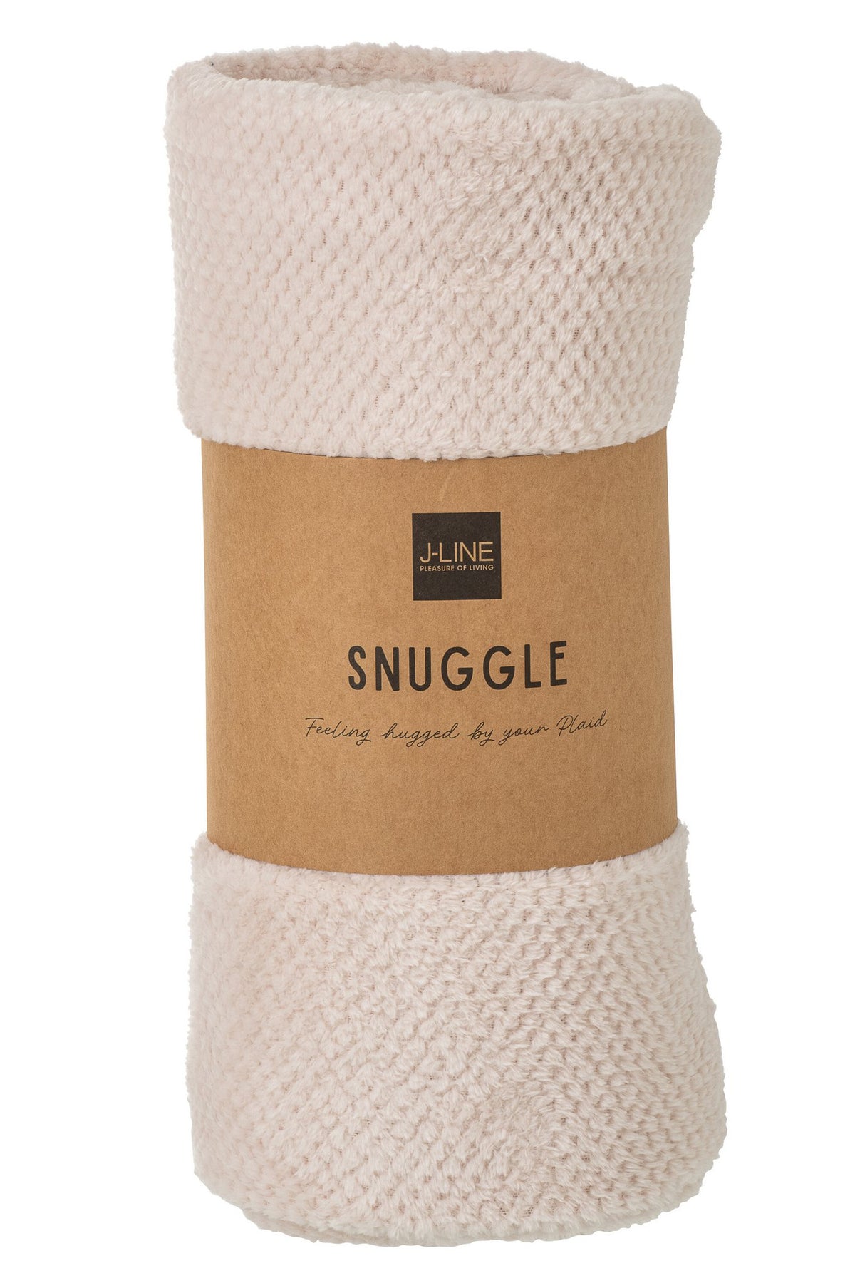 J-Line deken Snuggle - polyester - lichtroze