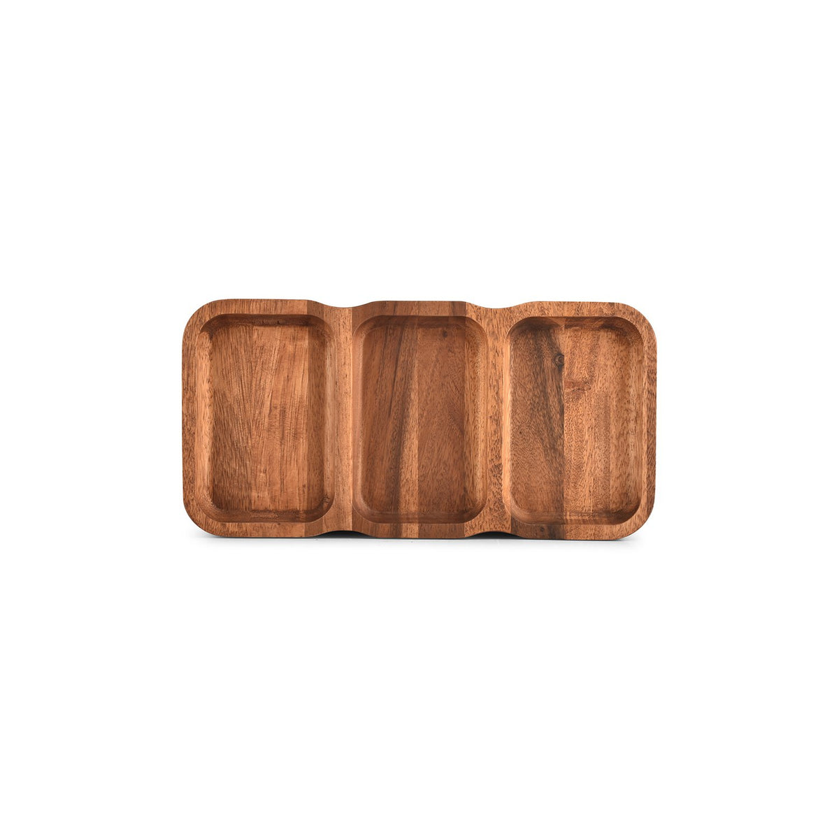 Serveerschaal 38x19xH3cm 3 delen Chop